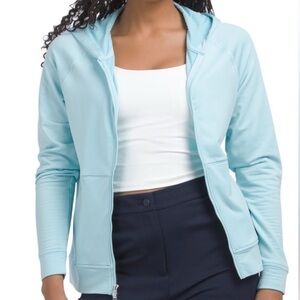 NWT Peter Millar Light Blue Zip-Up Golf Jacket